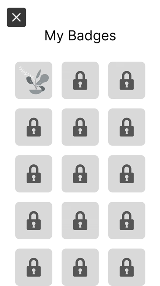 Step 6 grayscale: User earns badges