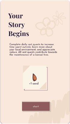 Your Story Begins onboarding screen