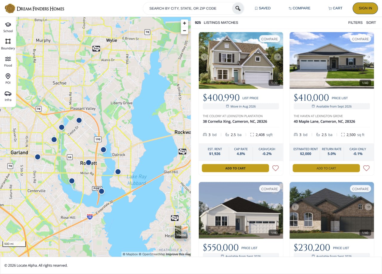 Dreamfinders marketplace handoff product