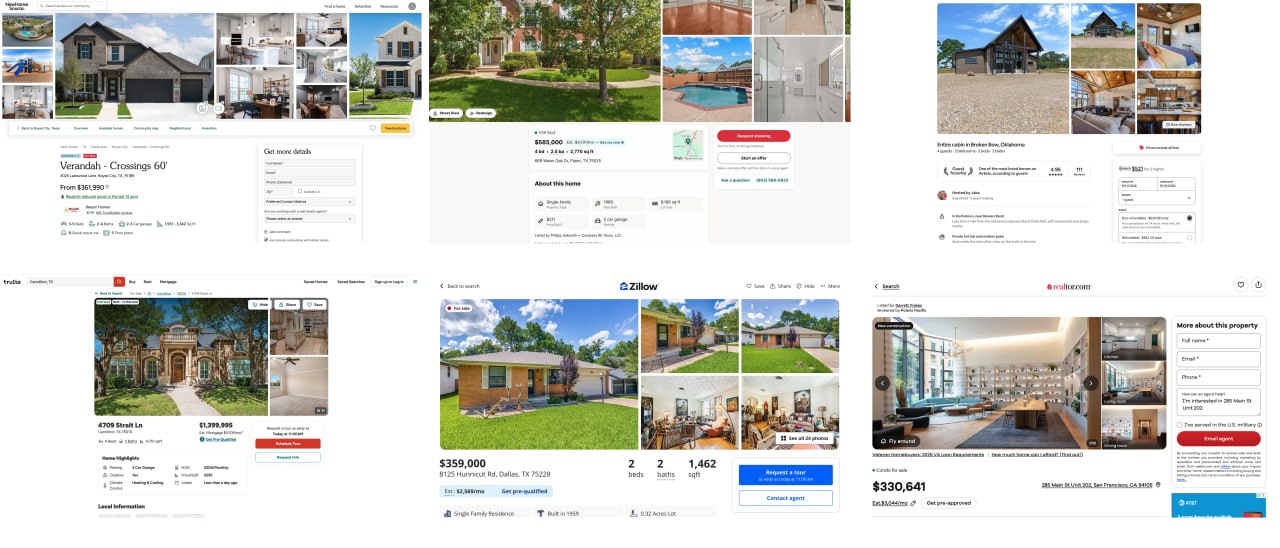 Competitive research across consumer and investor real estate platforms